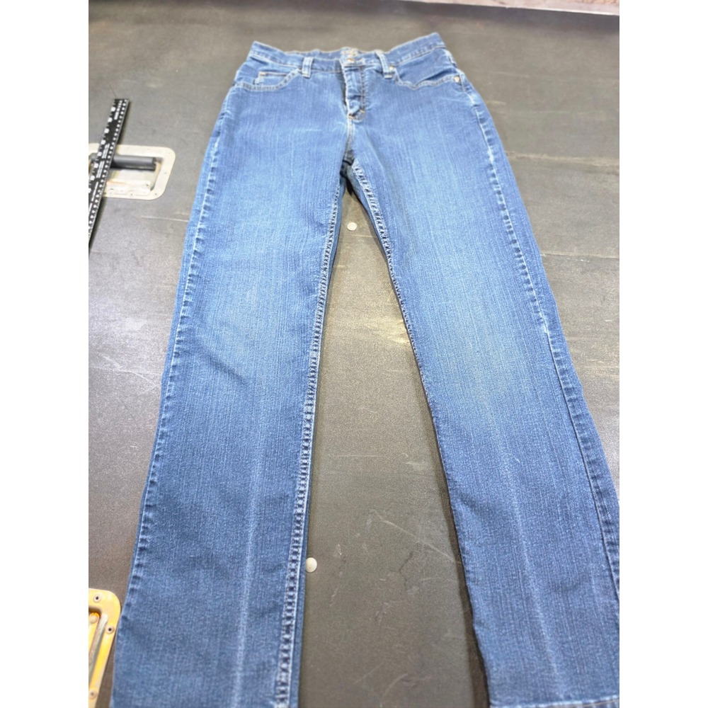 Riders by Lee Womens Straight Leg Jeans Medium Wash Blue Denim Size 10P 28x29